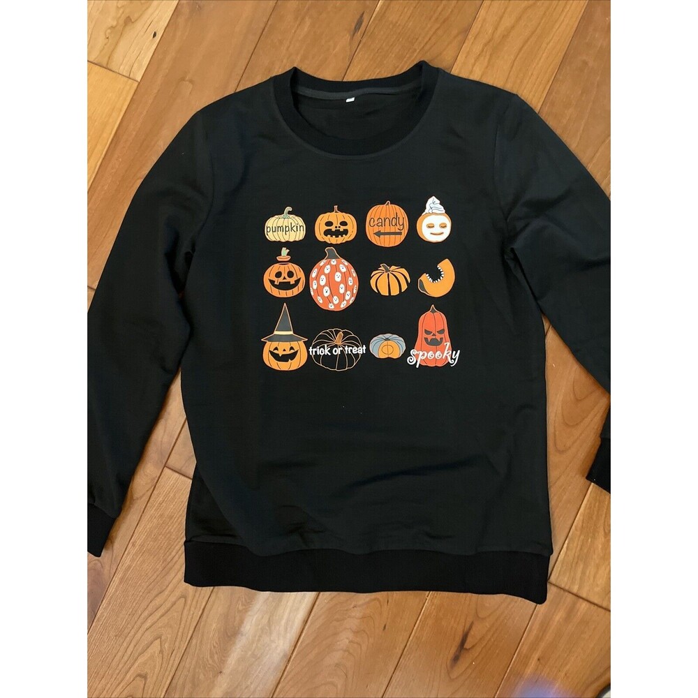 Halloween Sweatshirt Size Medium Pumpkins Womens New